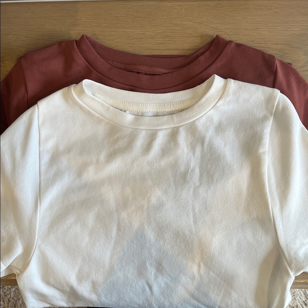 A NEW DAY seamless cropped shirt, brown, and white included - Picture 2 of 6